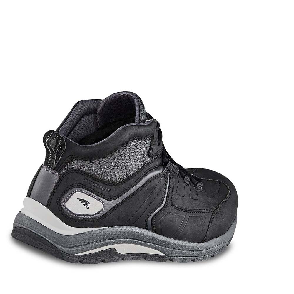 Red Wing CoolTech™ Athletics Waterproof, Safety Toe Work Men's Shoes Black | ZA 178JPQ